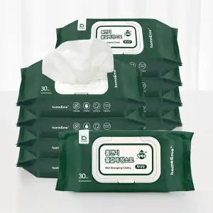 물걸레 청소포 특대형 300매 청소물티슈 캡형 (30매X10팩)