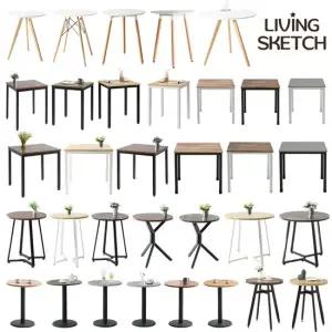 원형 사각 업소용 카페테이블 모음