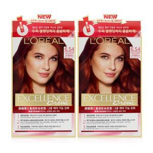 로레알파리 엑셀랑스 크림 6.54 밝은 갈색 (구리빛) 2개