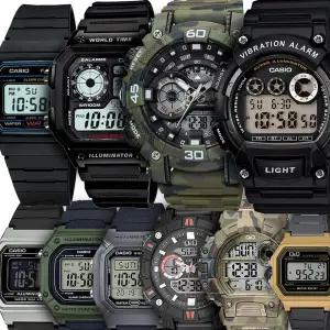 카시오 큐앤큐 전자 손목 군인 진동알람 군대 남자 시계