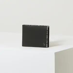 [헤지스](대전신세계)블랙 라인배색 소가죽 반지갑HJWA5E291BK