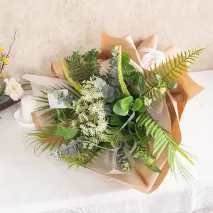 유칼립투스 조화 꽃다발 썸머 그린 70cm 인테리어 꽃 선물 장식 기념일 졸업식 발표회 학예회