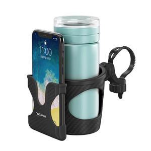 신지 RSH-C01 컵 폰 홀더/Ø80mm 커피 물통/W82 D15mm 스마트폰/자전거 유모차 오토바이 카트 등 핸들 장착