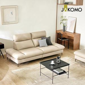 [롯데백화점]자코모 마티아 3인 기능성 슈렁큰 천연면피 소가죽 소파+스툴