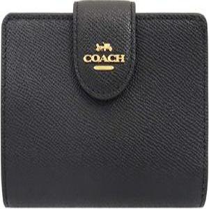 코치 지갑 접이식  F06390 6390 블랙 2 크로스 그레인 가죽