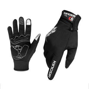 킹썰 스포츠 등산 자전거 장갑 휴대폰터치가능, 겨울, 블랙, XL, 1개