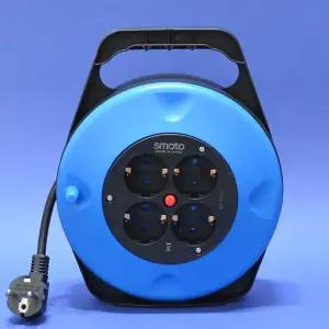 스마토 4구 접지전선릴 10m 1128011 휴대용캠핑릴 릴작업선 케이블릴 SM R4 4구멀티탭 온도과승방지장치 1.