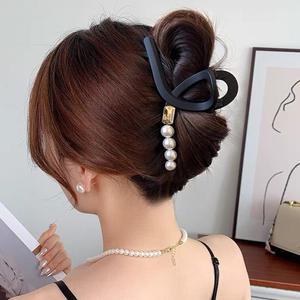 무광 진주알 헤어핀 고급 집게핀 무광 올림머리 빅사이즈