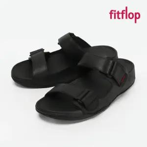 [핏플랍] 고흐 목 슬라이드 인 레더 남성 블랙