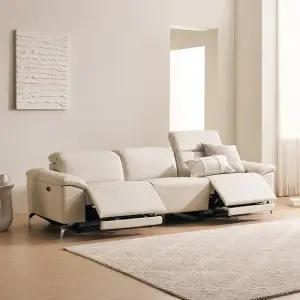 삼익가구 제로월 메이든 헤드틸팅4인 리클라이너가죽소파_양방향