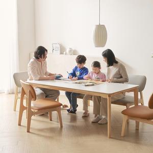 [20% off] 헤닝 오트밀 세라믹식탁 원목 4인용 6인용 낮은식탁 세트