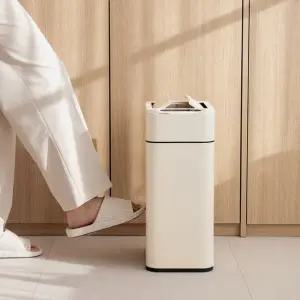 다룸 스마트 자동 센서 냄새차단 기저귀 쓰레기통 20L 대용량 종량제 호환 인테리어 날개형 휴지통