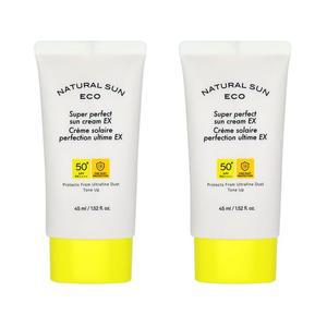 [더페이스샵] 더페이스샵 내추럴 선  슈퍼 퍼펙트 선크림 EX 45ml 2개