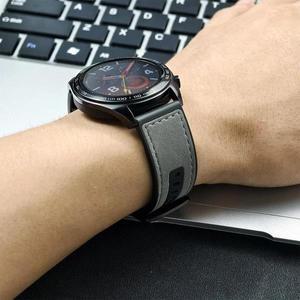 호환품 삼성 갤럭시 워치전용 표면층 가죽 스트랩, 레드미 3 액티브 실리콘 팔찌, 22mm, 기어