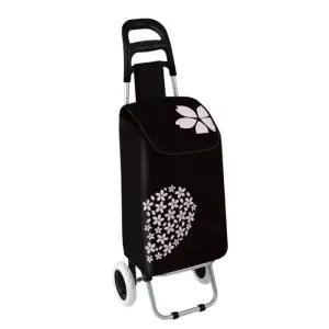 플라워 핸드 캐리어 핸드카 장바구니 블랙