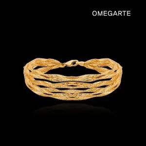 [OMEGARTE]18K 이태리 그란데 골드웨이브 팔찌 7줄)