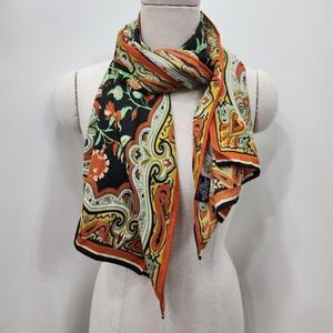 [애슬릿] 벨벳 꽃 페이즐리 여성 롱 스카프 가을 머플러