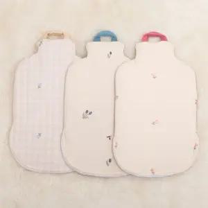 파쉬 보온물주머니 2L + 골덴 꽃자수 양면 면커버