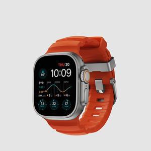 [노마드]애플워치 스포츠 티타늄 스트랩 로키 포인트 - 마그마 실버 버클 / 울트라 SE 운동 러닝 헬스