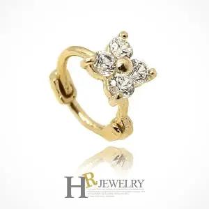 [호림쥬얼리]14K정품)히트)한쪽(HR)14K 큐빅 샤샤 귀찌(소)-1pcs