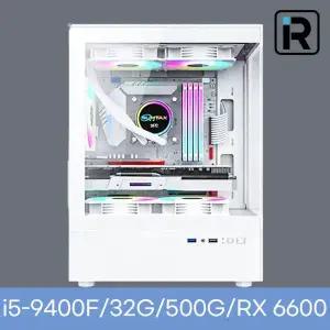 게이밍컴퓨터 조립PC 고사양 게임용 본체 컴퓨터 롤 배그 i5 9400F 32G RX6600 화이트