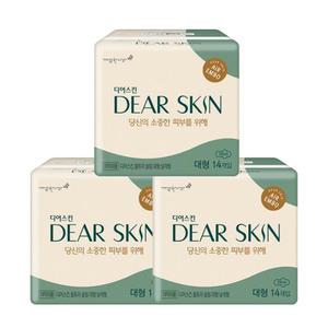 깨끗한나라 디어스킨 에어엠보 생리대 3팩