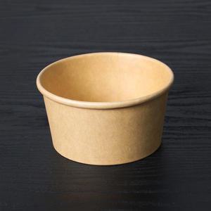 NK 일회용 종이 그릇 용기 97파이 240ml 크라프트 원형 용기 500개