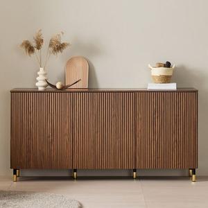 플랜데코 켄트 더높은 템바보드 티비다이 거실장 1800 3도어형