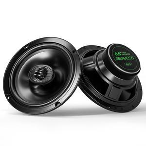GEAVESS 6.5인치 차량 오디오, 양방향 풀레인지 동축 스피커 시스템, 4옴 100와트 피크 파워 차량용 스피커(음성 코일 및 고무 서라운드 포함), 스테레오 사운드용(블랙, 페어)