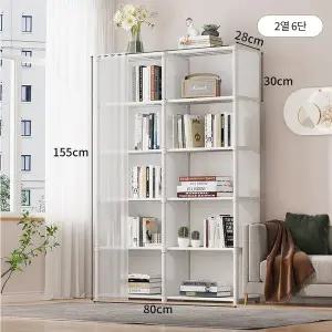 [셀링코리아]S 오송 심플 커튼 수납장 B-067 2열 6단 다기능활용 다양한공간활용 깔끔한디자인