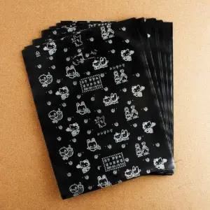 100p 비닐 봉투 블랙 27x37cm 다용도 간식 일반 선물 포장 시장 매장 다용도 질긴 배달 옷가게