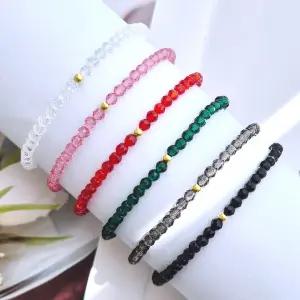 스피넬 원석팔찌 레어어드 커플 우정 비즈 여름 포인트 블랙스피넬 얇은 천연석 팔찌