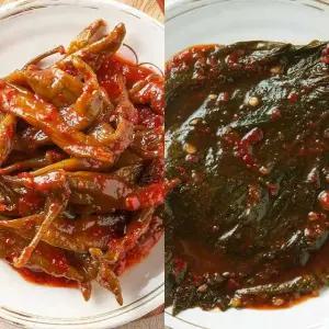 [참맛나반찬] 고추무침 1kg + 양념깻잎 1kg 밥도둑 반찬