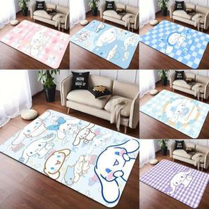 MINISO Sanrio Cinnamoroll 영감을받은 테마 카펫 거실 장식 침실 미끄럼 방지 지역 러그 Floormat 실내 현