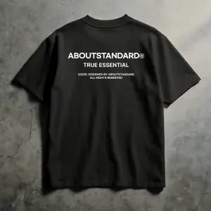 어바웃스탠다드 트루에센셜 코튼 그래픽 반팔 티셔츠