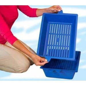 [퀸펫](70% 1+1 땡처리) 고양이 화장실 모래절약형 3피스 거름트레이방식 2개묶음세트 (망간격 5mm)