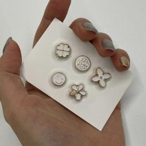 자석 매너 데일리 브로치 단추 클래식 화이트 믹스 5 (WFI1NC0)