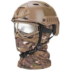 산예츠 에어소프트 헬멧 블랙 장착된 액세서리가 기어