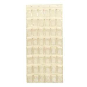 휴대폰 수납 다용도 소품 패브릭 벽걸이수납포켓 핸드폰 투명 1 중형블루9칸 행잉