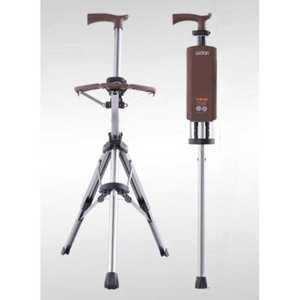 어르신 지팡이 의자 보행보조기구 할머니 노인 브라운