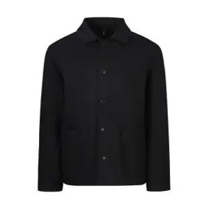 포켓 코튼 오버핏 자켓 블랙(PHEAX4065)