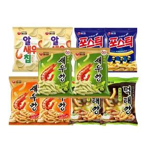 새우깡세트2(새우깡2,먹태깡2,와사비새우깡2,알새우칩2,포스틱2)