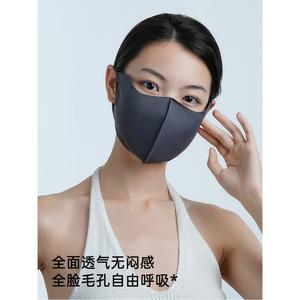 1 비블럭 자외선차단마스크 골프마스크 골프 작은 암호 차단 얼굴 블랙 마스크