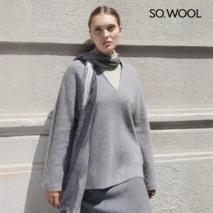 쏘울 25FW 캐시100 시어 니트 머플러