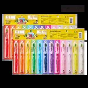 센.토 주니어 세.이프 딥클린 초미세모 어린이 칫솔 스텝3 12개 x 2세트