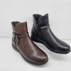 엘칸토 M백화점 여성 보석 장식 앵클 부츠 경량 쿠션 털 기모 여성 앵클 부