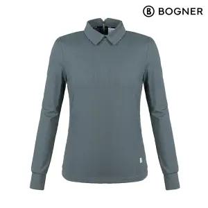 [보그너] 여성 골지 에리 티셔츠 G_KHAKI