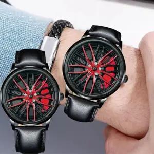 메탈 자동차휠 손목 자이로스윙 시계 자동회전 디자인-WFH3GVV