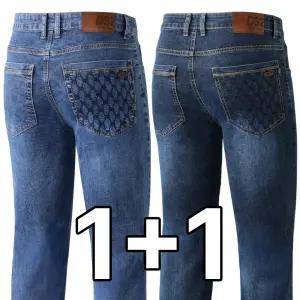 업히어 남자 스판 봄 가을 청바지 중년 작업복 빅사이즈 일자 데님 SP50