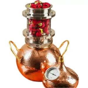 구리증류기 동증류기 소주 와인 가정용 2L 유리 알코올 추출 술제작 양조 발효 제조기 증류